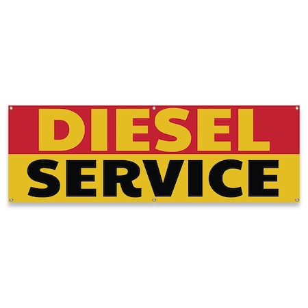 Signmission Diesel Service Banner Concession Stand Food Truck Single Sided B-72-30044